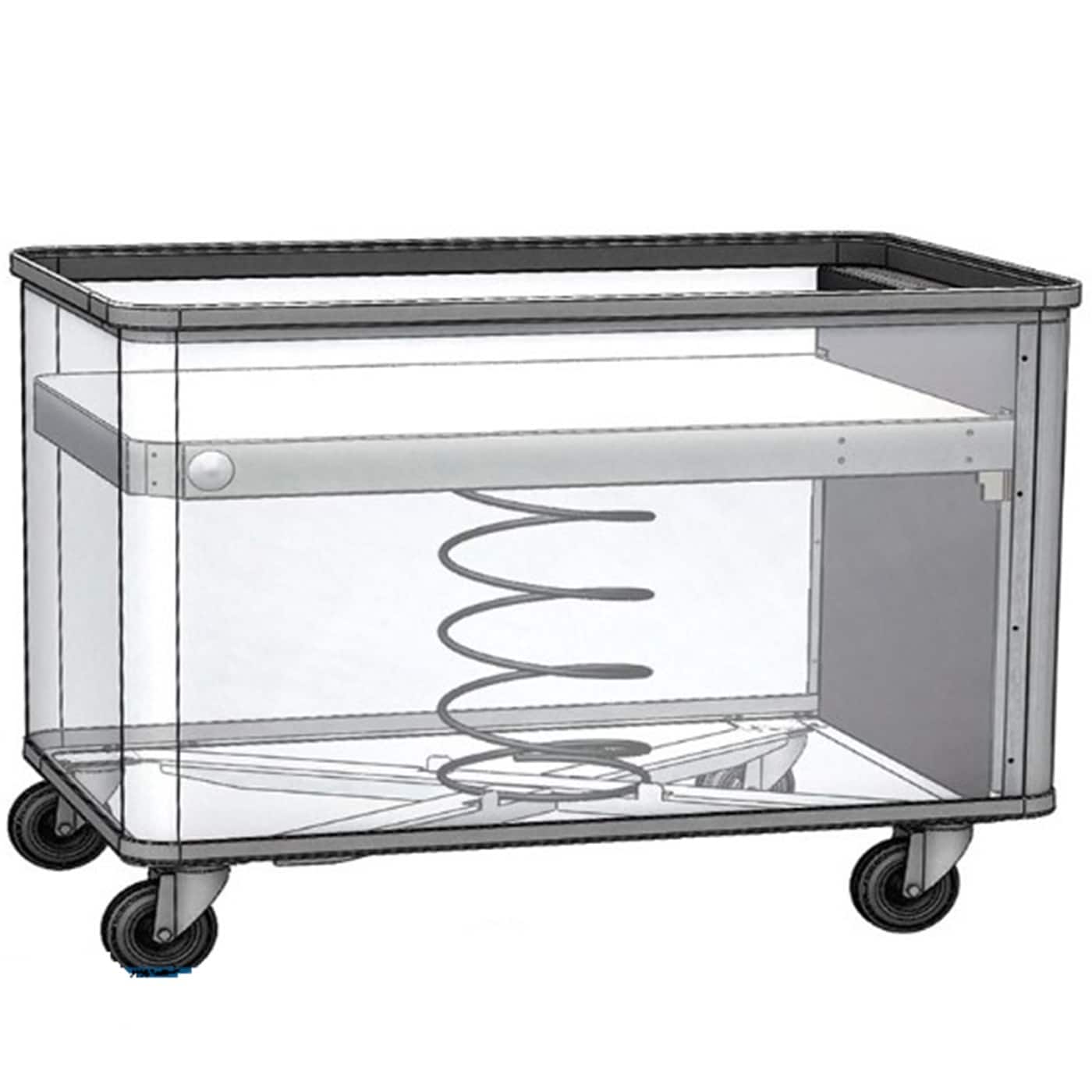 Fjäderbelastad rullvagn 615 Anodiserad