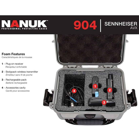 Nanuk 904 Hard Case för Sennheiser AVX