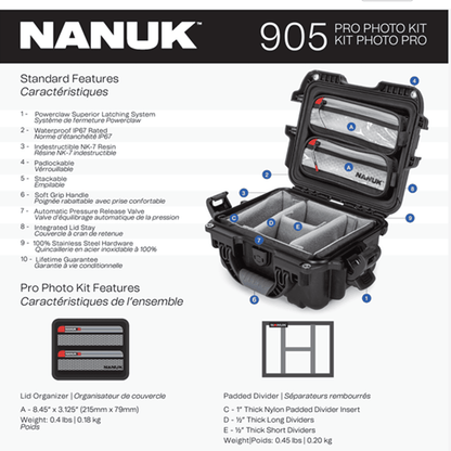 Nanuk 905 PRO PHOTO KIT