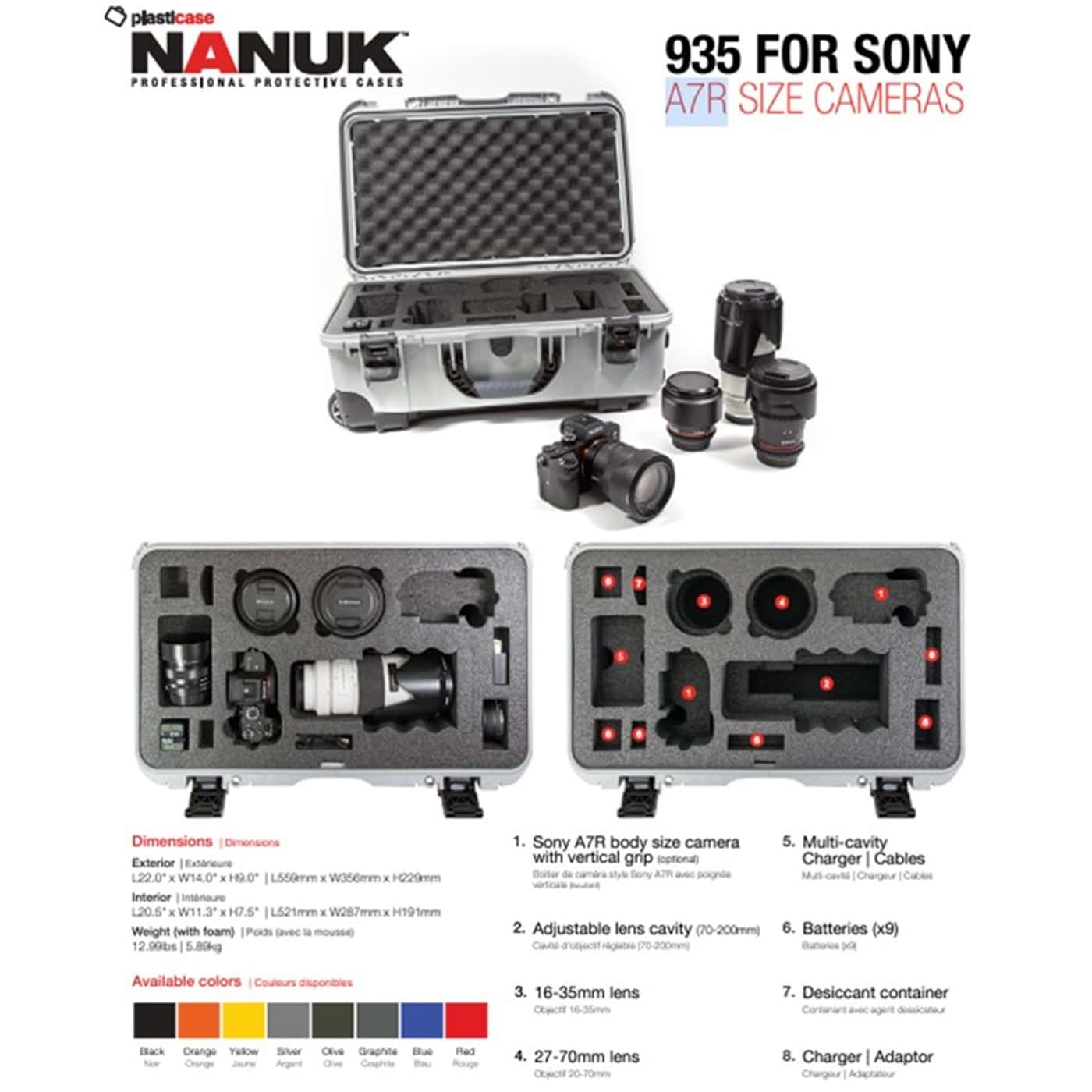 Nanuk 935 SONY A7R, A7S & A9 Kameraväska