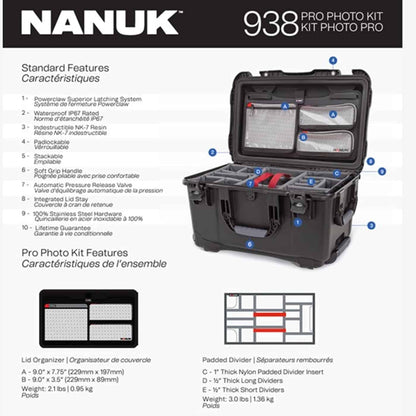 Nanuk 938 PRO PHOTO KIT