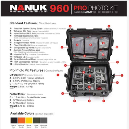 Nanuk 960 PRO PHOTO KIT