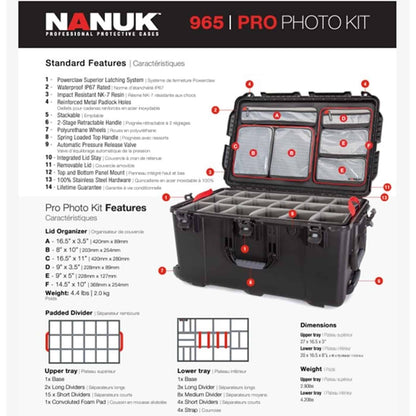 Nanuk 965 PRO PHOTO KIT