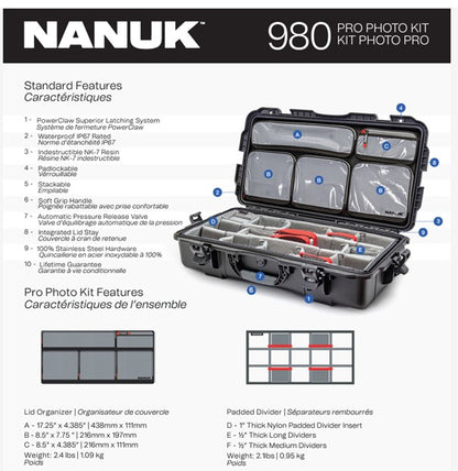 Nanuk 980 PRO PHOTO KIT